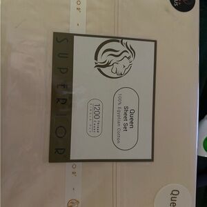 100% Egyptian cotton Queen Sheet Set - Cream.1200 tread count.